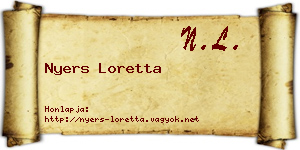 Nyers Loretta névjegykártya